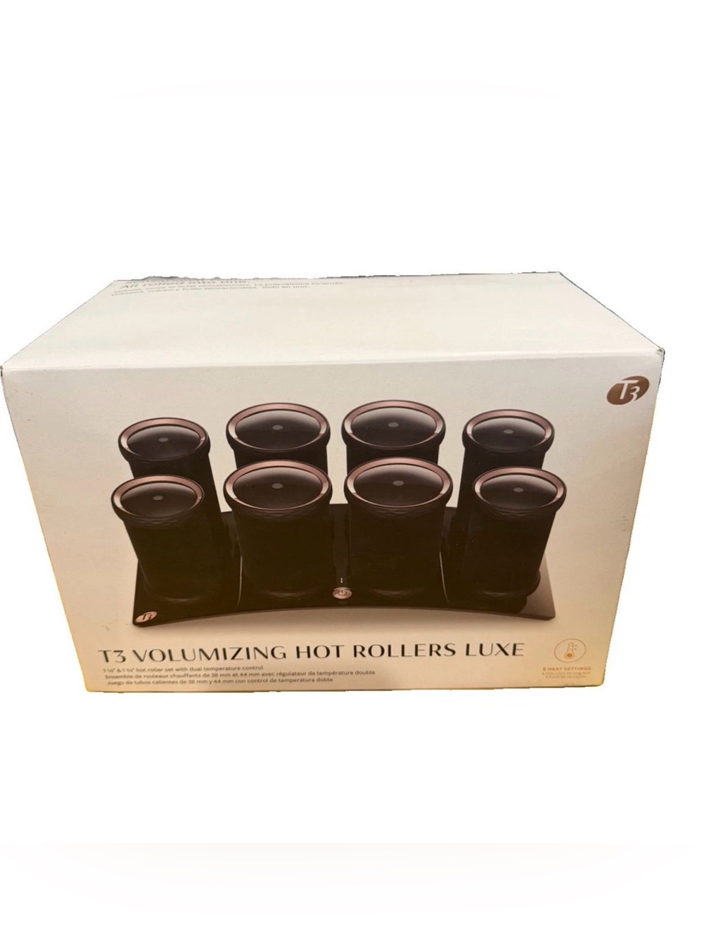 T3 Volumizing Hot Rollers Luxe - Black with Rose Gold Accents